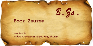 Bocz Zsuzsa névjegykártya