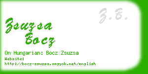 zsuzsa bocz business card